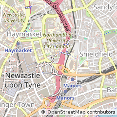 Map of Newcastle Upon Tyne