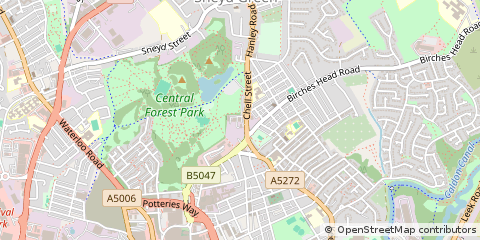 Map of Stoke on Trent