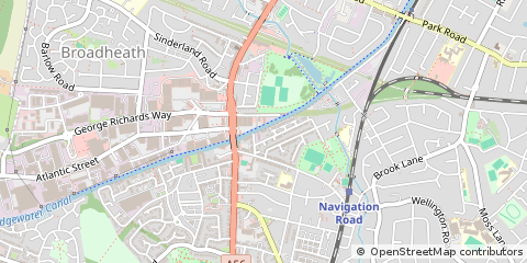 Map of Altrincham, Cheshire