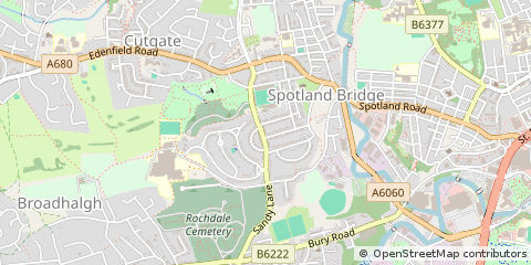 Map of Rochdale, Lancashire