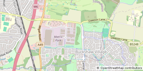 Map of Chorley, Lancashire