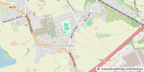 Map of Wakefield, West Yorkshire