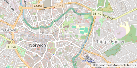Map of Norwich, Norfolk