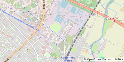 Map of Cambridge, Cambs