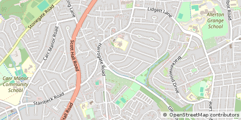 Map of Leeds, West Yorkshire