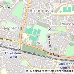 Map of Folkestone, Kent