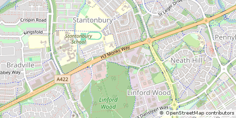 Map of Milton Keynes, Buckinghamshire