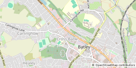 Map of Batley, West Yorkshire