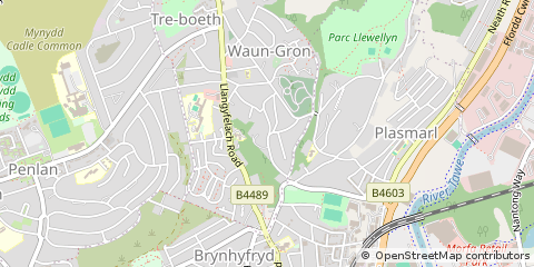Map of Swansea, West Glamorgan