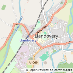 Map of Llandovery, Dyfed