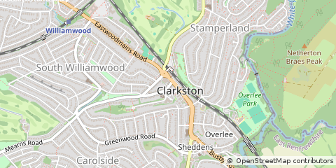 Map of Glasgow, Lanarkshire