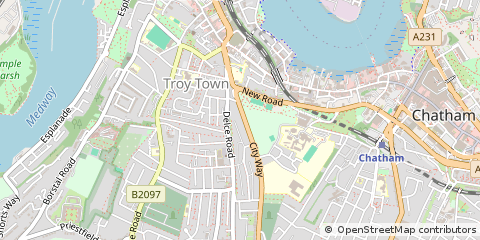 Map of Rochester, Kent
