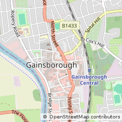Map of Gainsborough, Lincolnshire