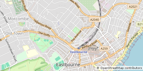 Map of Eastbourne, East Sussex