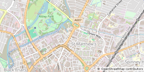Map of Leicester, Leicestershire