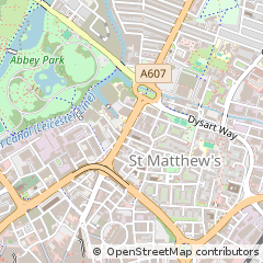 Map of Leicester, Leicestershire