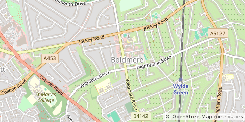 Map of Sutton Coldfield