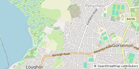Map of Gorseinon, Swansea