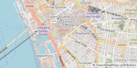 Map of Liverpool, Merseyside