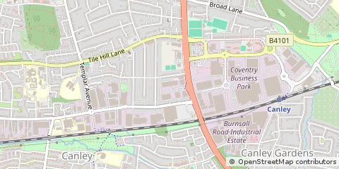 Map of Coventry, West Midlands