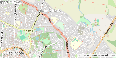 Map of Swadlincote