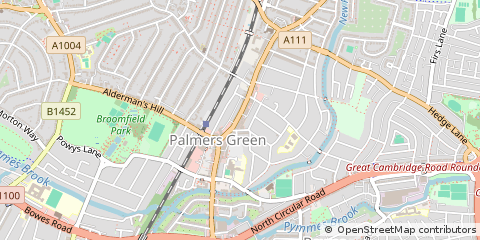 Map of Palmers Green, London