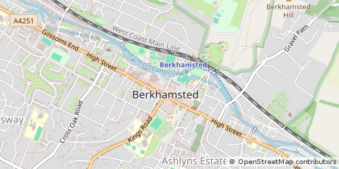Map of Berkhamsted, Hertfordshire