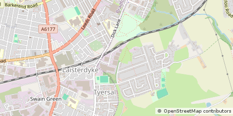 Map of Bradford, West Yorkshire
