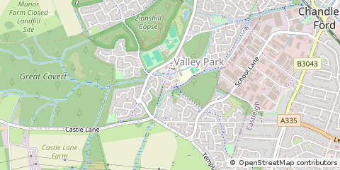 Map of Chandler's Ford, Eastleigh, Hampshire