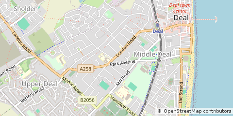 Map of Deal, Kent