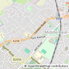 Map of Deal, Kent