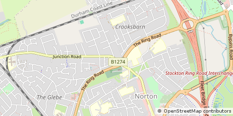 Map of Stockton-on-Tees, County Durham