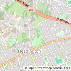 Map of Headington, Oxfordshire
