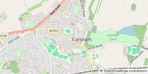 Map of Corsham, Wiltshire