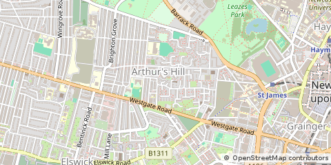 Map of Newcastle Upon Tyne
