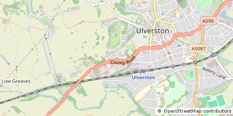 Map of Ulverston, Cumbria