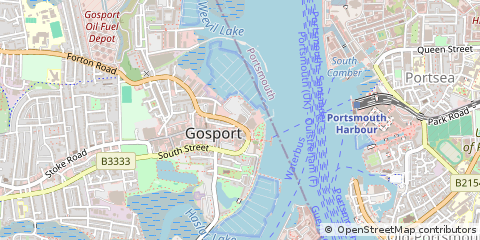 Map of Gosport, Hampshire