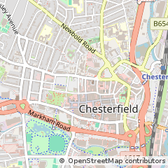 Map of Chesterfield, Derbyshire