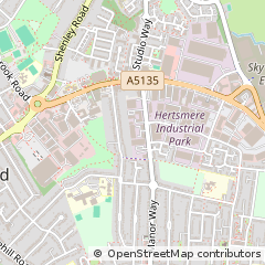 Map of Borehamwood, Hertfordshire