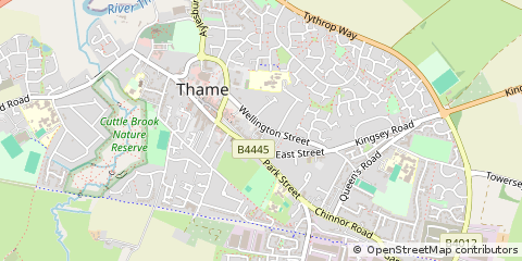 Map of Thame, Oxfordshire
