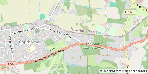 Map of Copthorne, West Sussex