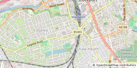 Map of Stockport, Cheshire