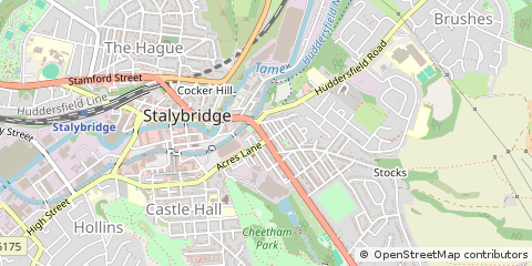 Map of Stalybridge, Cheshire