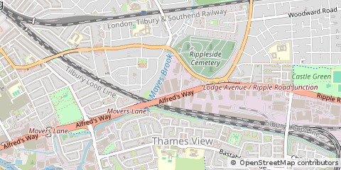 Map of Alfreds WAY, Barking Essex