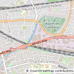 Map of Alfreds WAY, Barking Essex