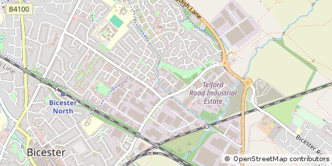 Map of Bicester, Oxfordshire