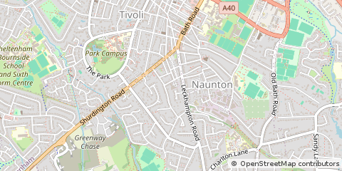 Map of Cheltenham, Gloucestershire