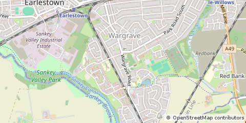 Map of Newton-LE-Willows