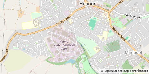 Map of Heanor, Derbyshire