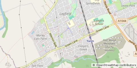 Map of Yarm, Cleveland